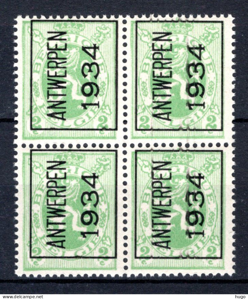 PRE269A MNH** 1934 - ANTWERPEN 1934 (4 Stuks)   - Typos 1929-37 (Lion Héraldique)