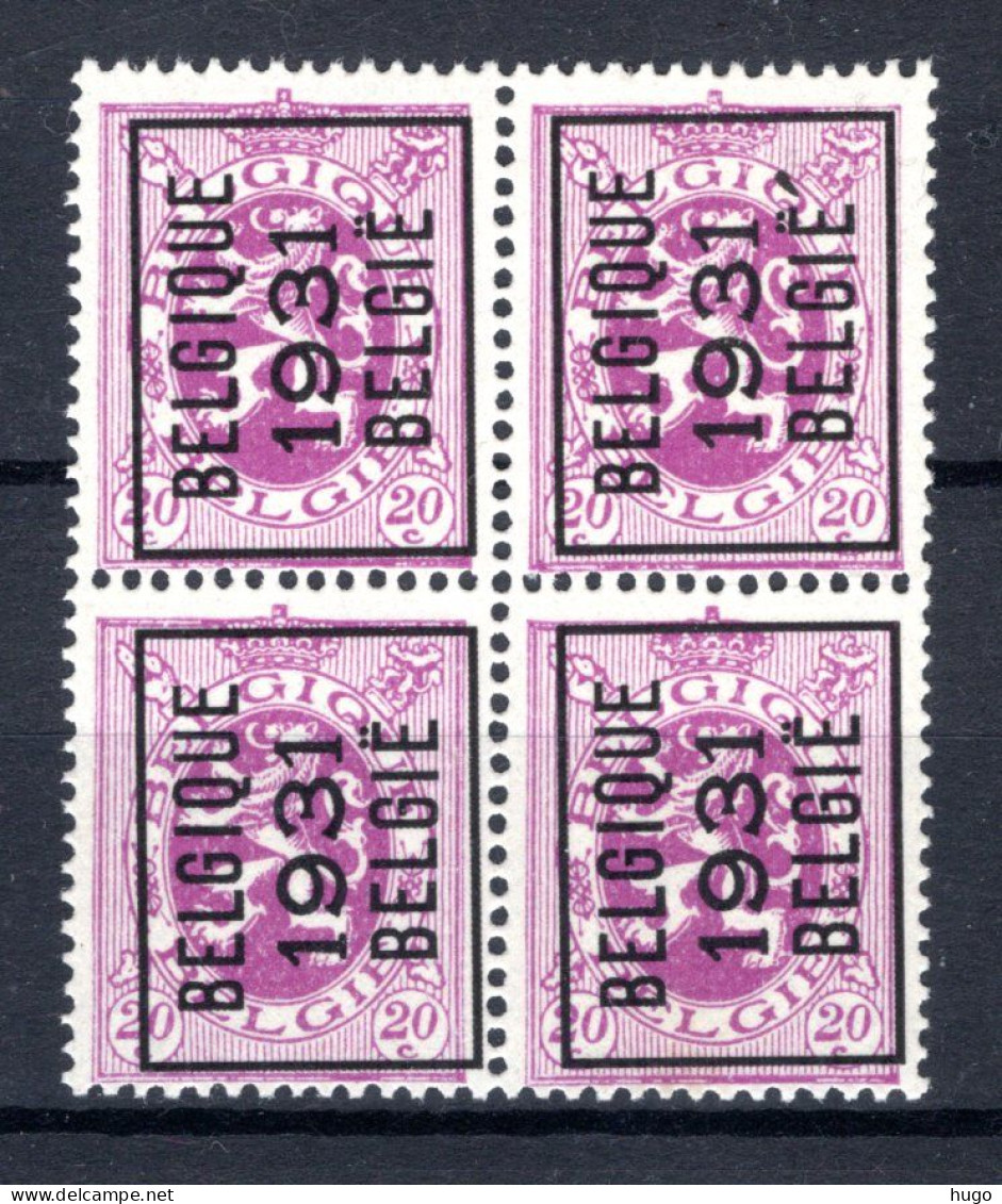 PRE249A MNH** 1931 - BELGIQUE 1931 BELGIE (4 Stuks) - Typos 1929-37 (Lion Héraldique)