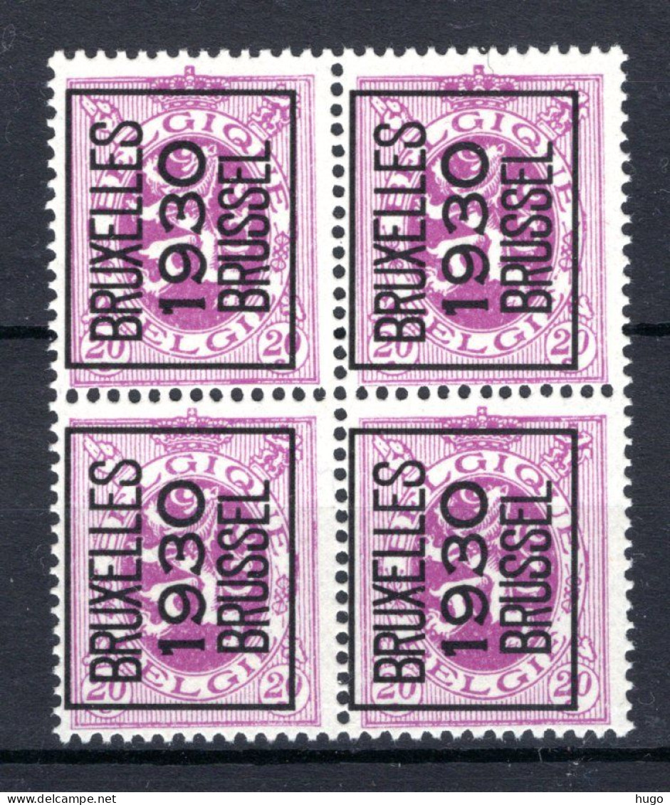 PRE243A MNH** 1930 - BRUXELLES 1930 BRUSSEL (4 Stuks)  - Sobreimpresos 1929-37 (Leon Heraldico)