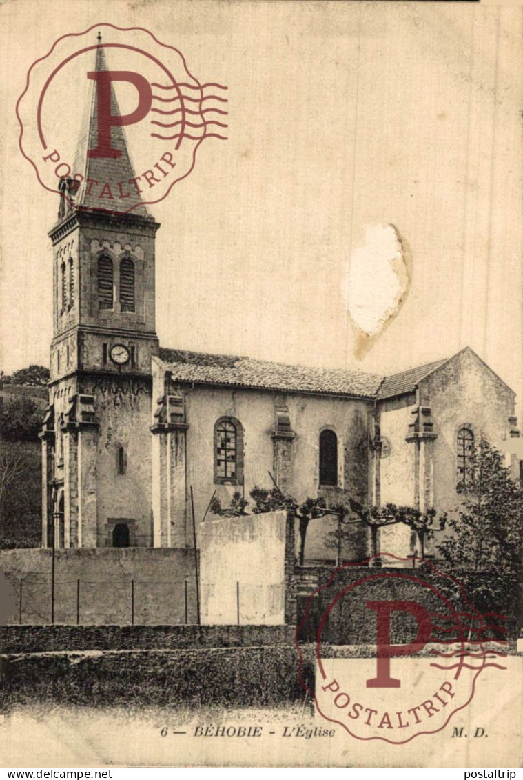 FRANCIA. FRANCE. 64 PYRÉNÉES-ATLANTIQUES BEHOBIE L'EGLISE - Béhobie