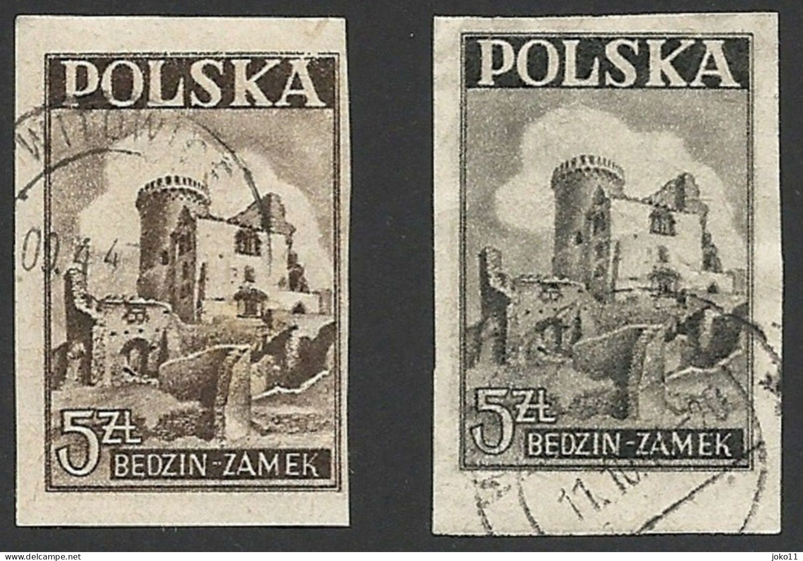 Polen 1946, Mi.-Nr. 441 A+b, Gestempelt - Gebraucht