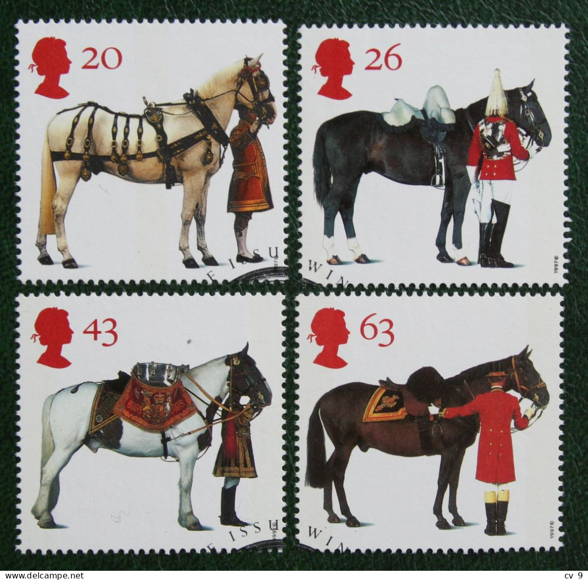 All The Queen's Horses Pferd Paard (Mi 1701-1704) 1997 Used Gebruikt Oblitere ENGLAND GRANDE-BRETAGNE GB GREAT BRITAIN - Oblitérés