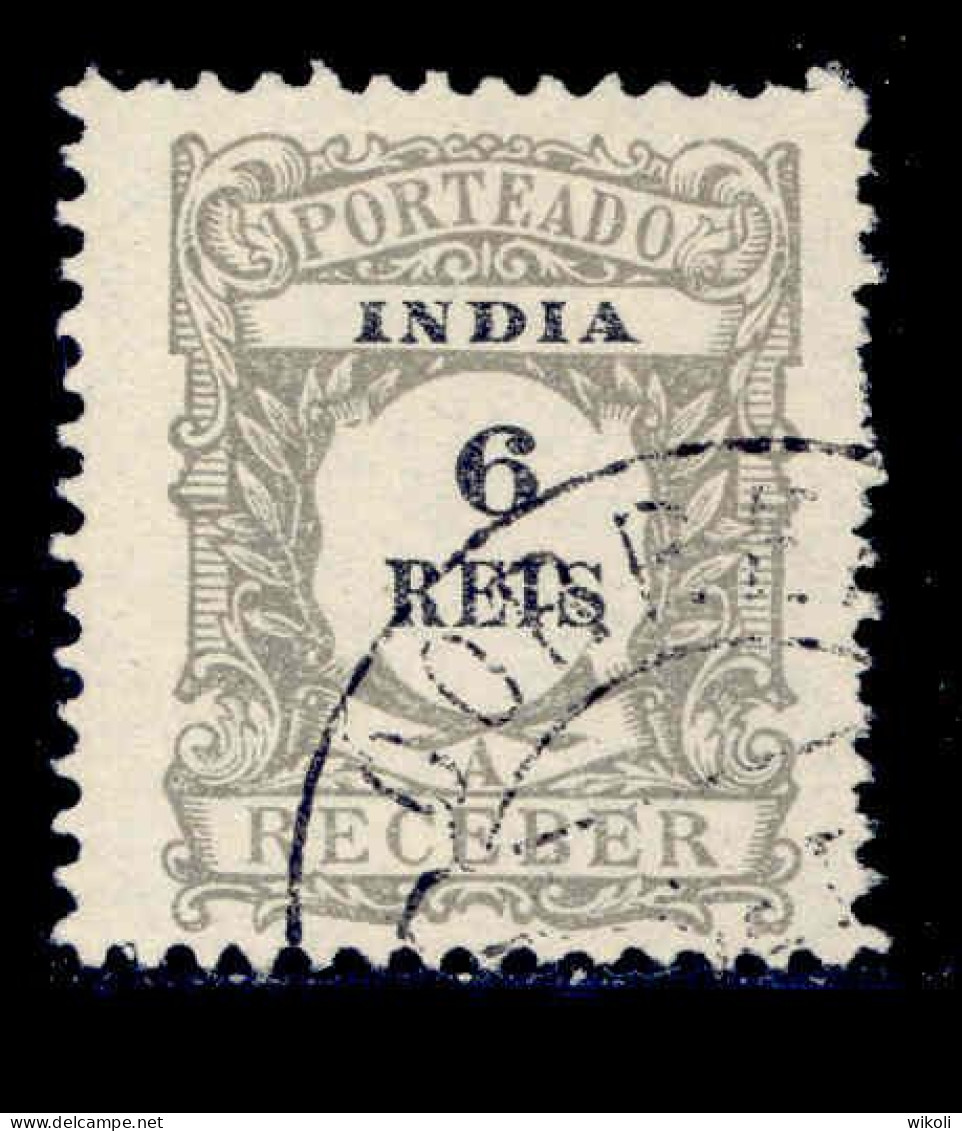 ! ! Portuguese India - 1904 Postage Due 6 R - Af. P05 - Used - Portugiesisch-Indien