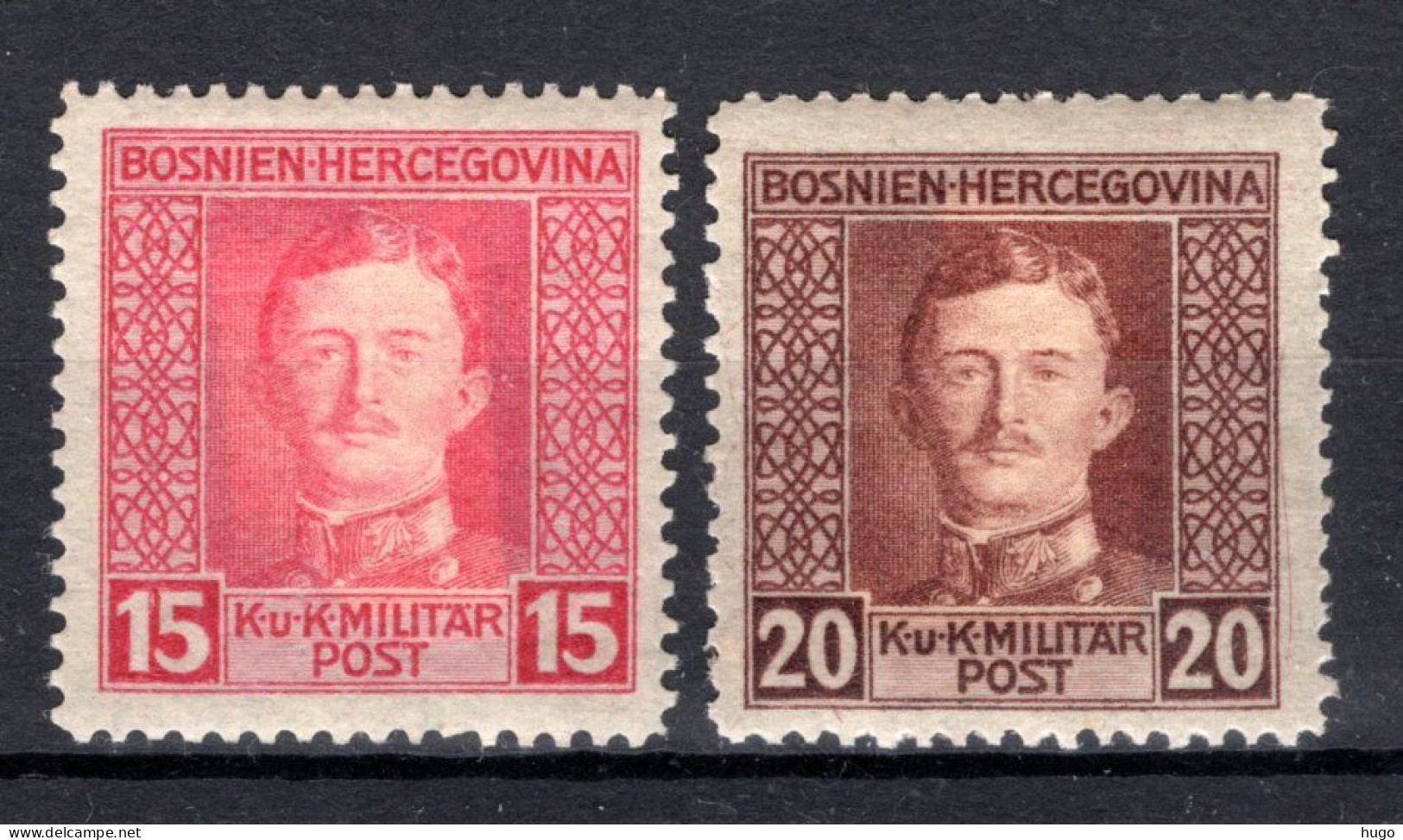 BOSNIE HERZEGOVINA Yt. BA125/126 MH 1917 - Bosnie-Herzegovine