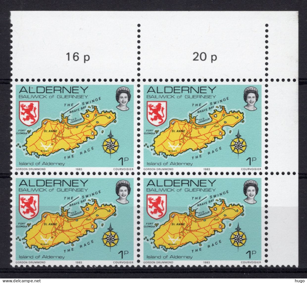 ALDERNEY Yt. 1 MNH 4 St. 1983 - Alderney