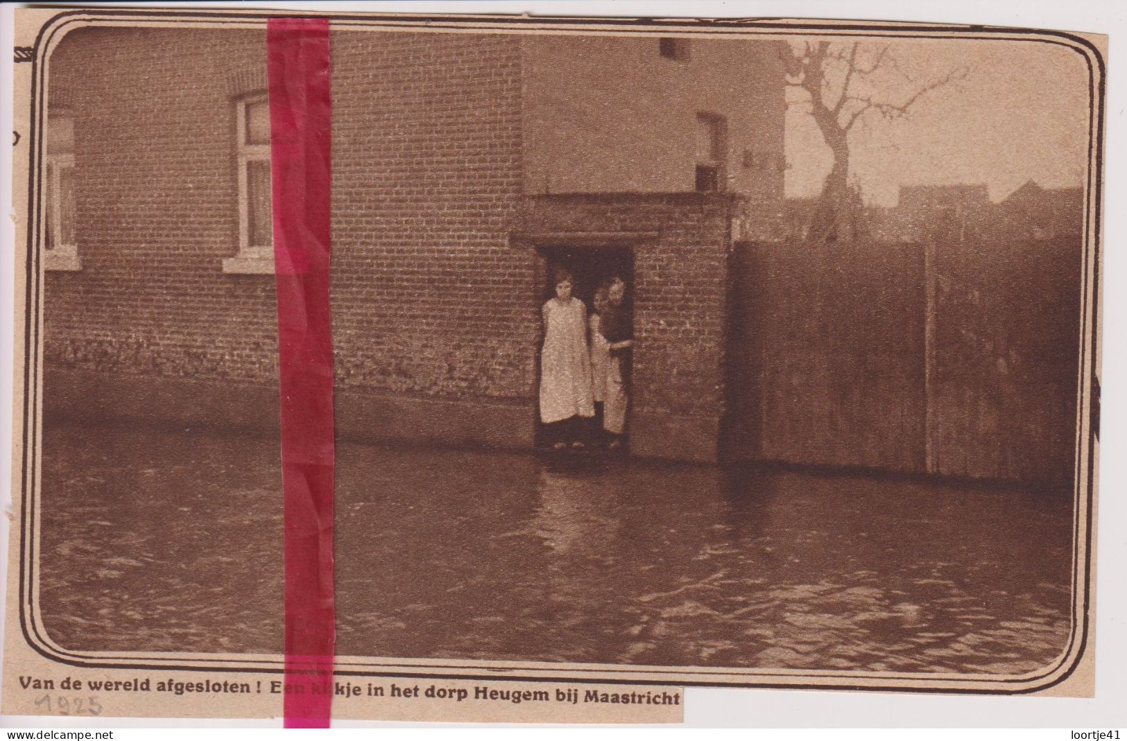 Heugem Bij Maastricht - Overstromingen - Orig. Knipsel Coupure Tijdschrift Magazine - 1925 - Ohne Zuordnung