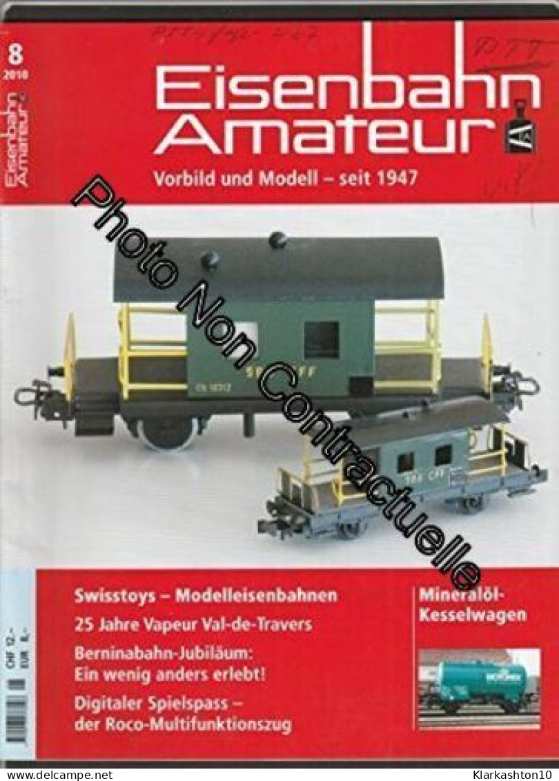 EISENBAHN AMATEUR [No 8 De 2010] Vorbild Und Modell - Seit 1947 - Altri & Non Classificati