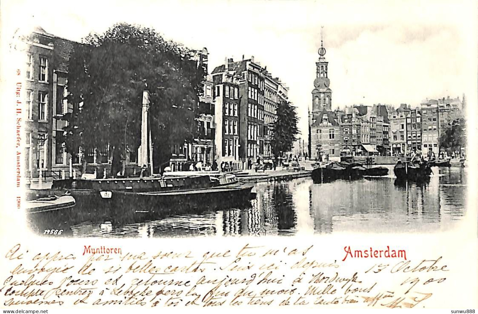 Amsterdam - Munttoren (Uitg. J H Schaefer Animatie 1900) - Amsterdam