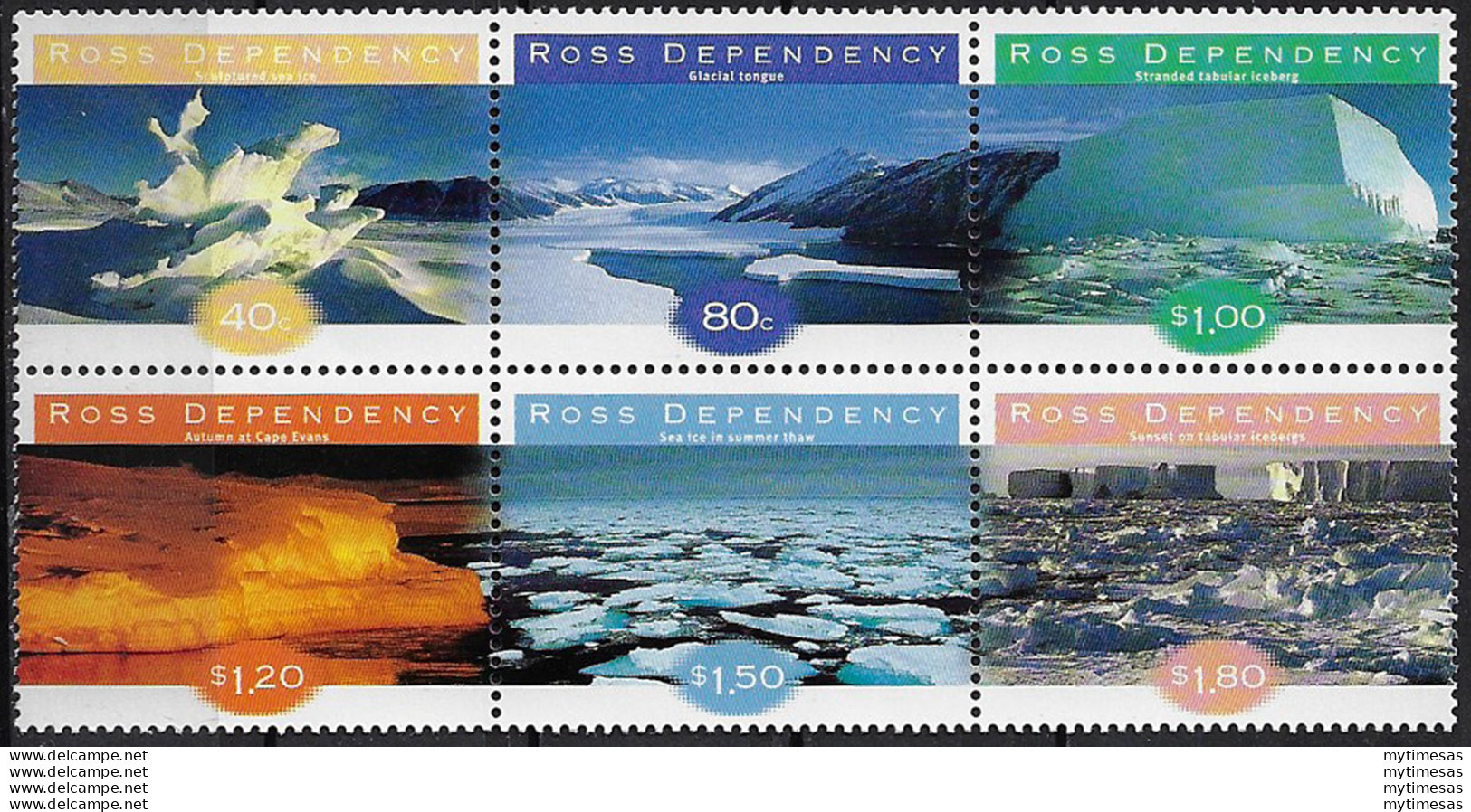 1997 Ross Dependency Ice Formation 6v. Block MNH SG. N. 54/59 - Other & Unclassified