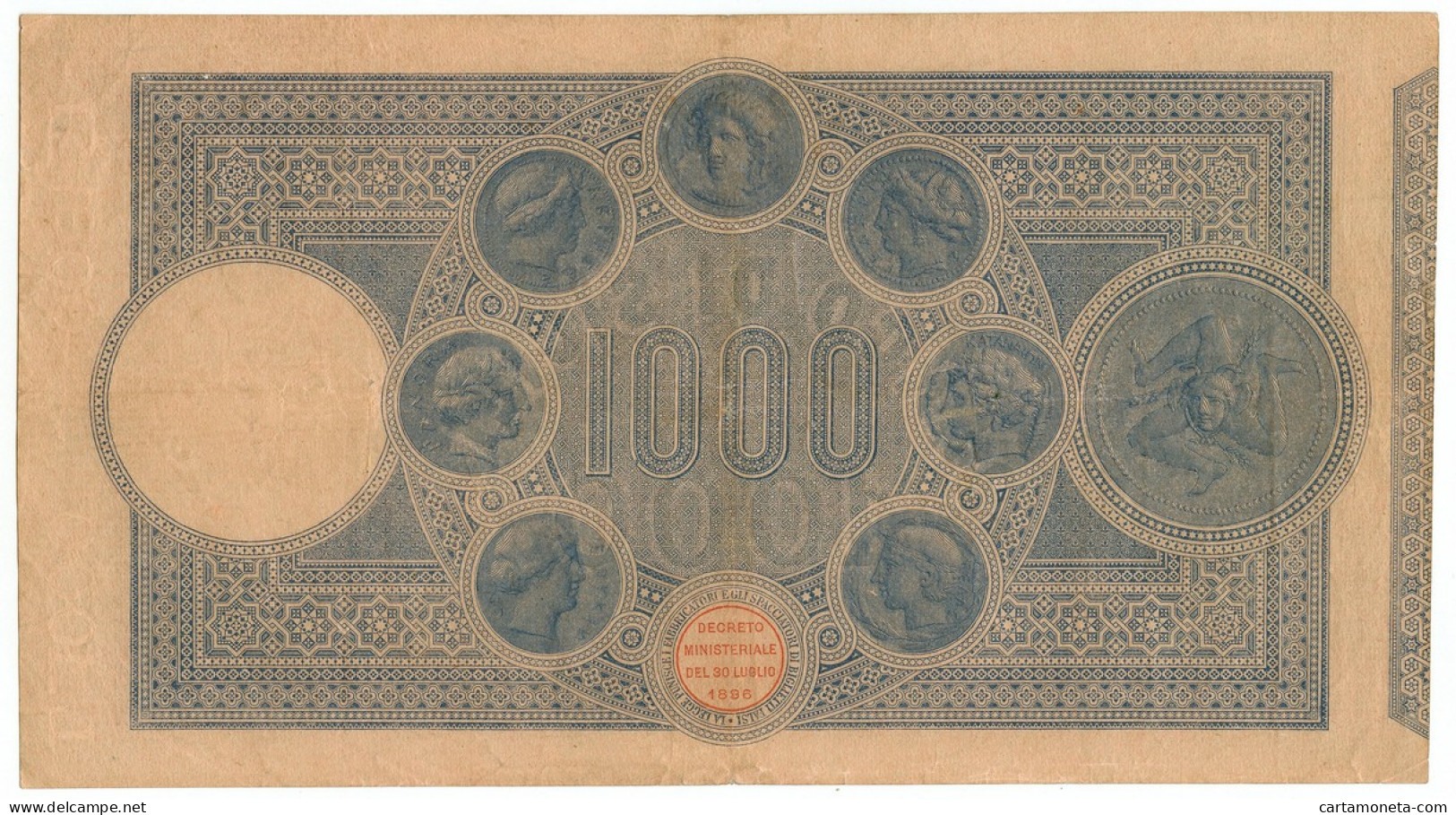 1000 LIRE BANCO DI SICILIA BIGLIETTO AL PORTATORE 30/05/1919 BB/BB+ - Autres & Non Classés