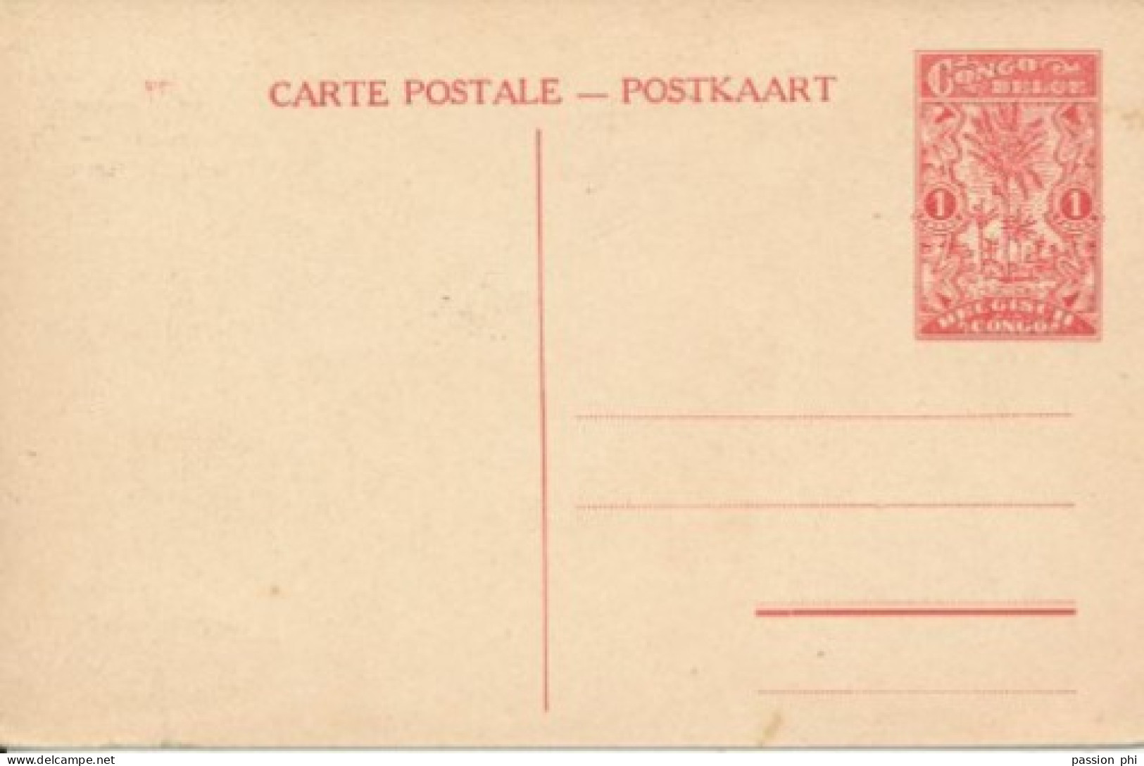 ZAC BELGIAN CONGO   PPS SBEP 67 VIEW 44 UNUSED - Stamped Stationery