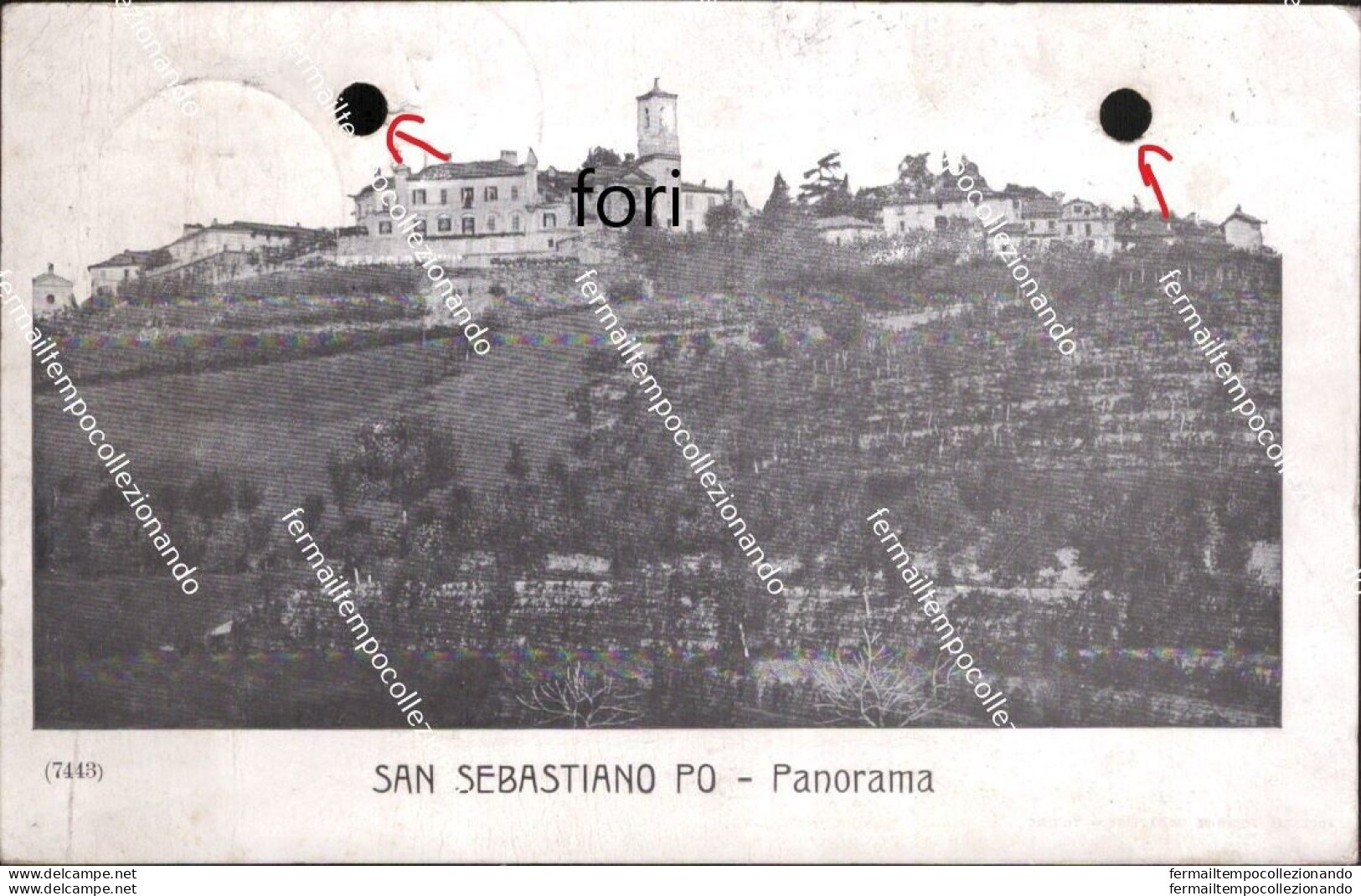 Cm593 Cartolina San Sebastiano Po Panorama Provincia Di Torino Piemonte - Autres & Non Classés