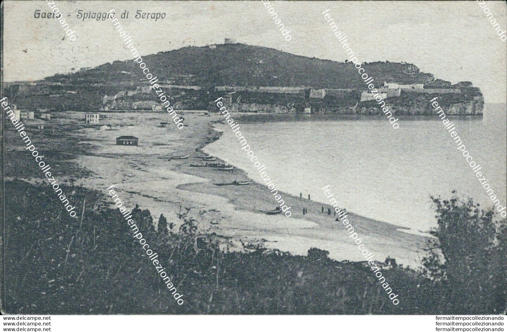 Bg179 Cartolina Gaeta Spiaggia Di Serapo Provincia Di Latina - Latina