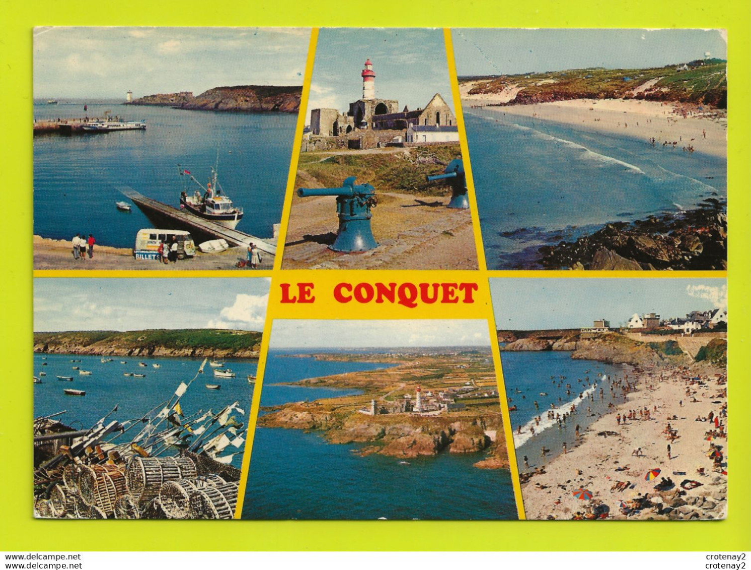 29 LE CONQUET N°2502 Le Port La Pointe Saint Mathieu Les Plages Baignade En 1976 VW Combi Phare - Le Conquet