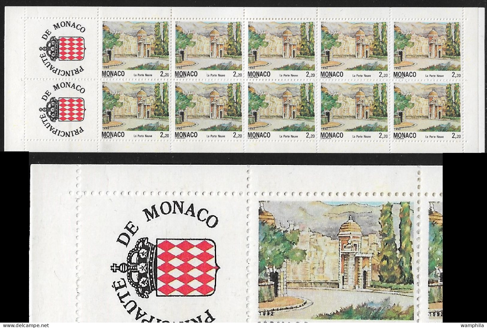Monaco 1992. Carnet N°7, N°1832 Vues Du Vieux Monaco-ville. - Cuadernillos