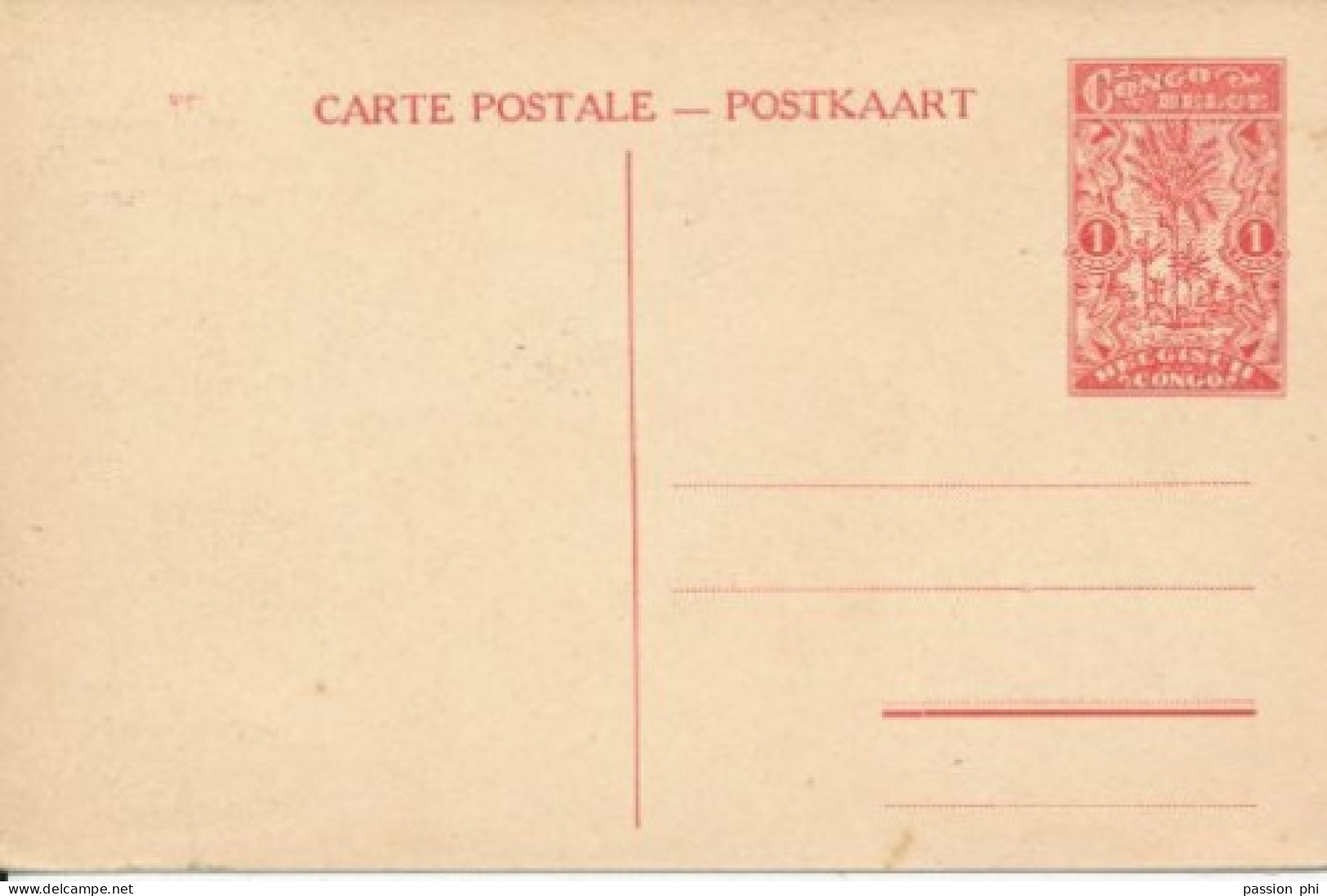 ZAC BELGIAN CONGO   PPS SBEP 67 VIEW 45 UNUSED - Stamped Stationery