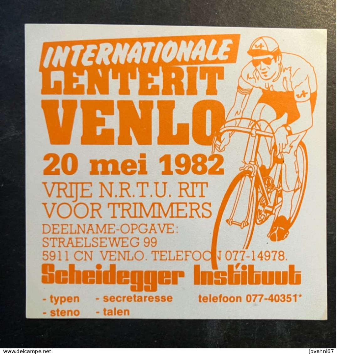 Venlo -  Sticker - Cyclisme - Ciclismo -wielrennen - Cycling
