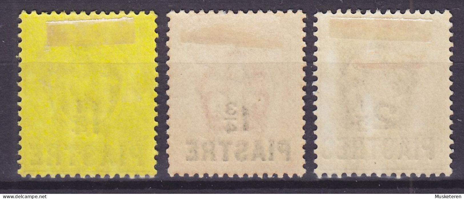 British Levant 1910 Mi. 32-34, König King Edward VII. Overprinted Aufdruck Surchargé Complete Set, MH* - British Levant