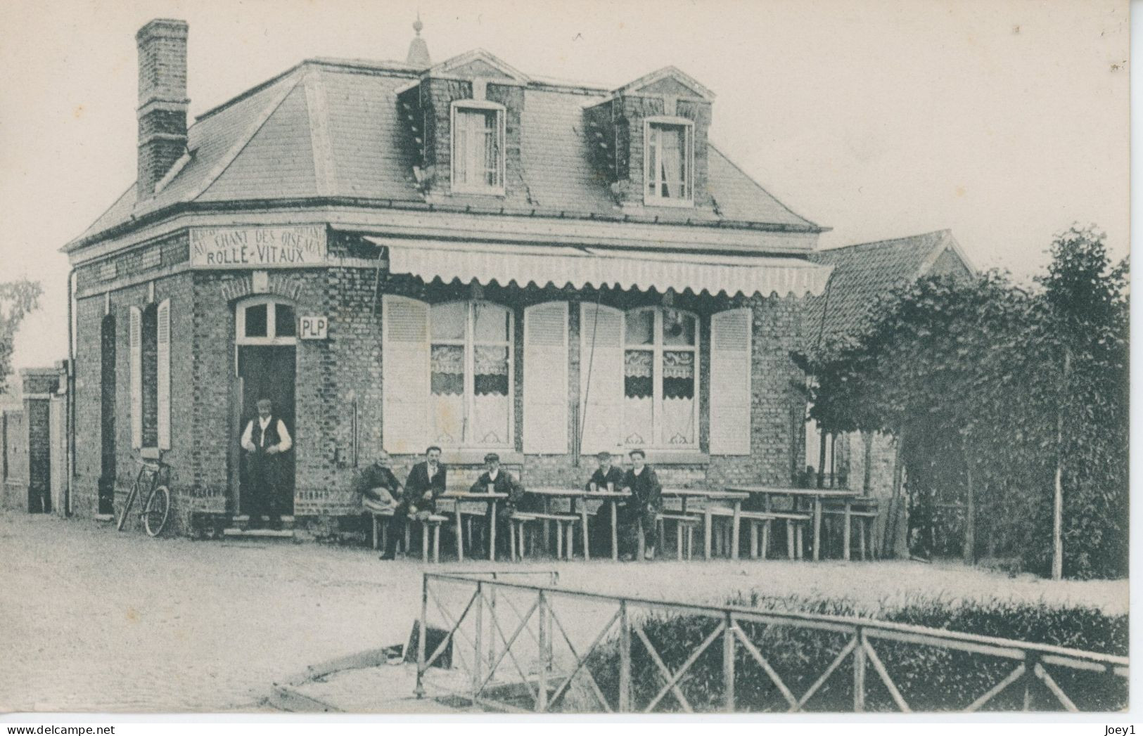 CPA Café Le Chant Des Oiseaux à Abbeville Dépositaire PLP “Pêcheurs à La Ligne De Picardie” - Abbeville