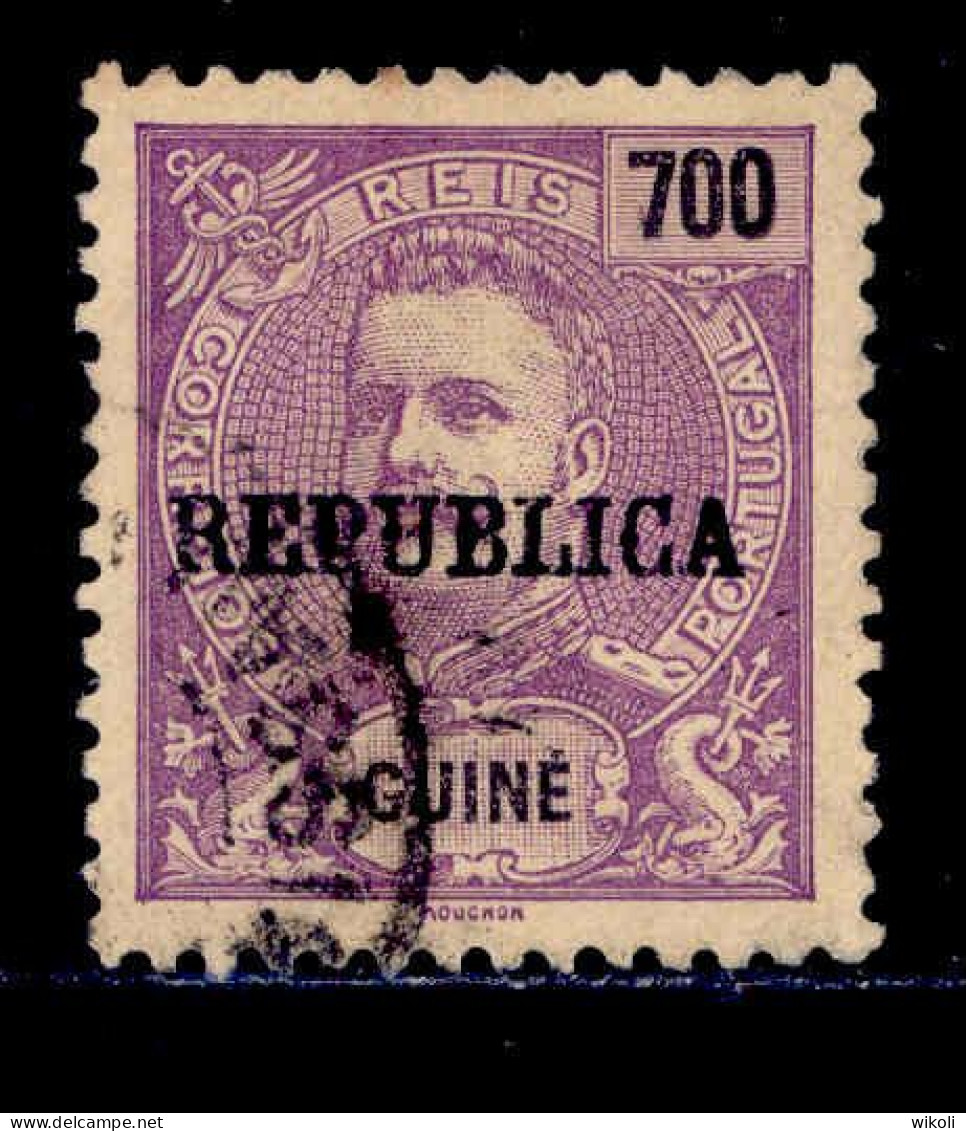 ! ! Portuguese Guinea - 1919 D. Carlos Local Republica 700 R - Af. 173 - Used - Portugiesisch-Guinea