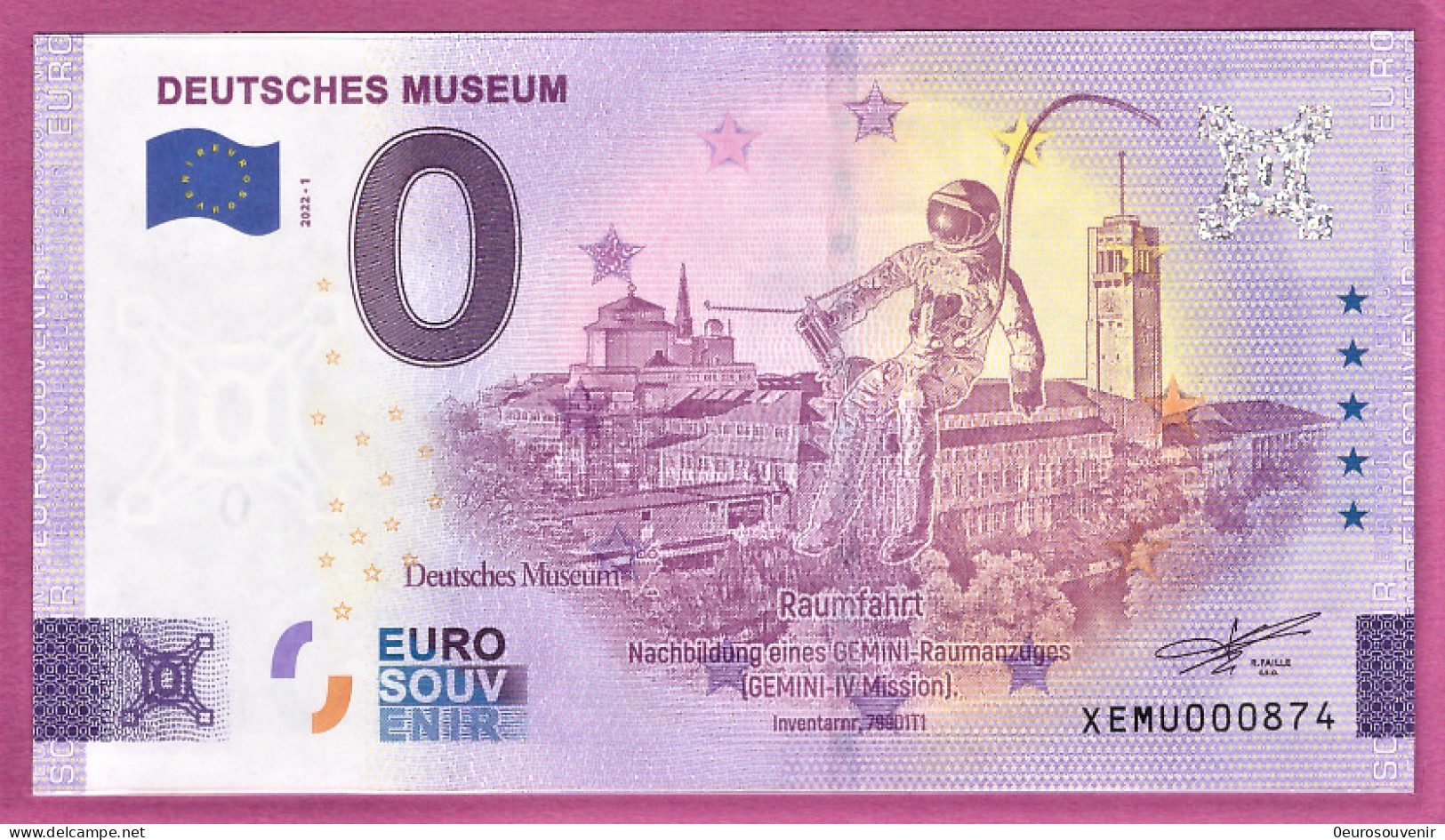 0-Euro XEMU 1 2022 DEUTSCHES MUSEUM - MÜNCHEN - RAUMFAHRT - Privatentwürfe