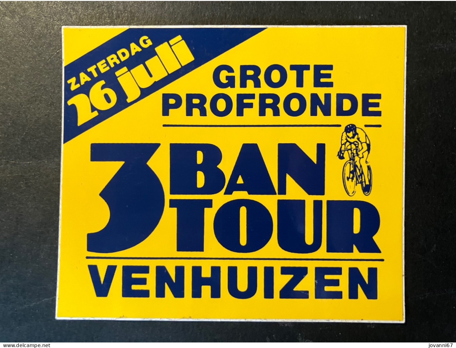 3 Bantour Venhuizen -  Sticker - Cyclisme - Ciclismo -wielrennen - Cyclisme