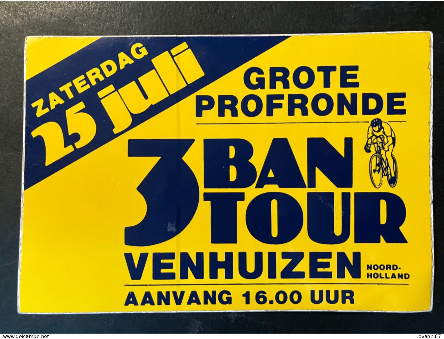 3 Bantour Venhuizen -  Sticker - Cyclisme - Ciclismo -wielrennen - Cyclisme