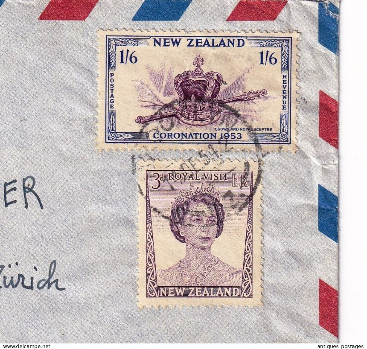 Lettre Brooklyn 1954 Wellington New Zealand Suisse Switzerland Bäretswil Nouvelle-Zélande - Lettres & Documents