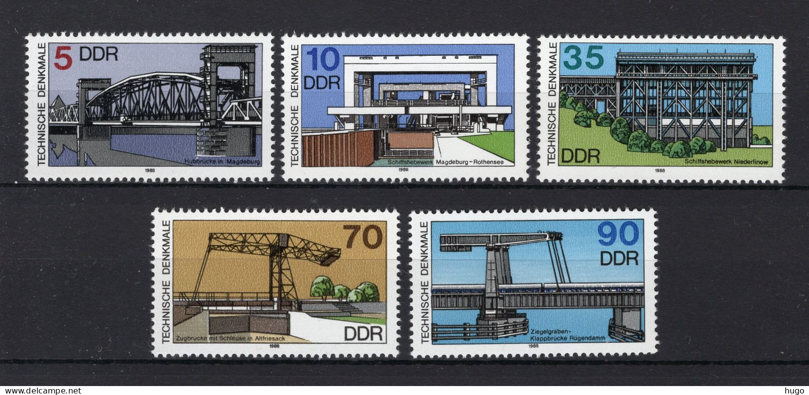 DDR Yt. 2809/2813 MNH 1988 - Unused Stamps