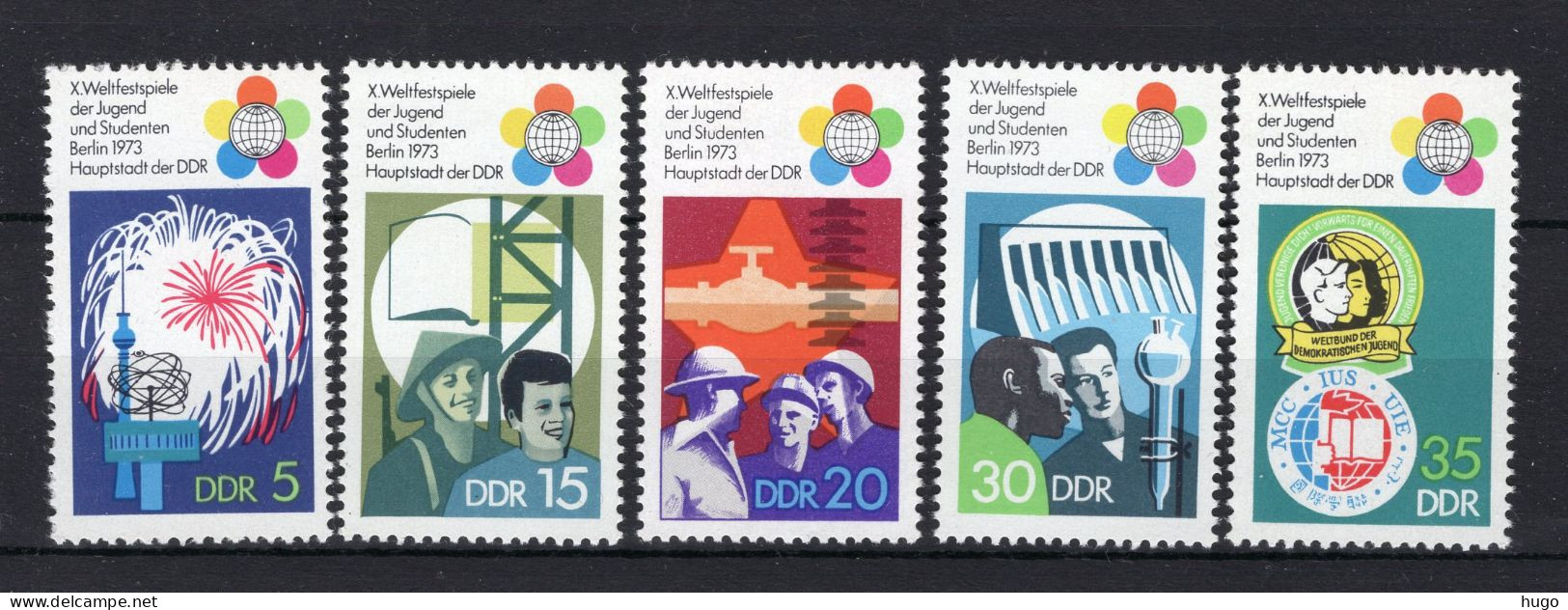 DDR Yt. 1555/1559 MNH 1973 - Unused Stamps