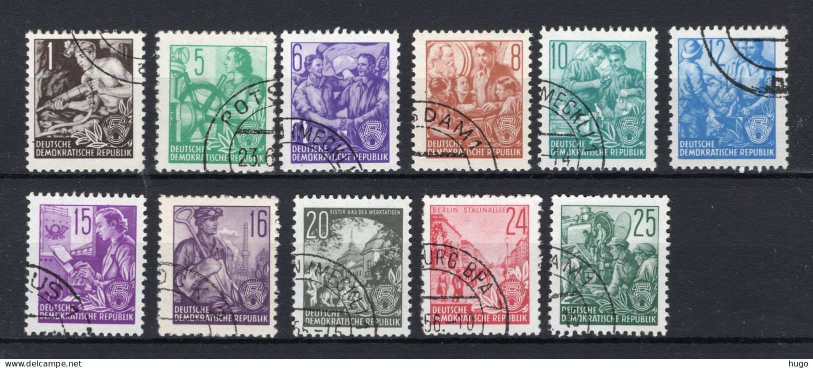 DDR Yt. 117/127° Gestempeld 1953 - Used Stamps