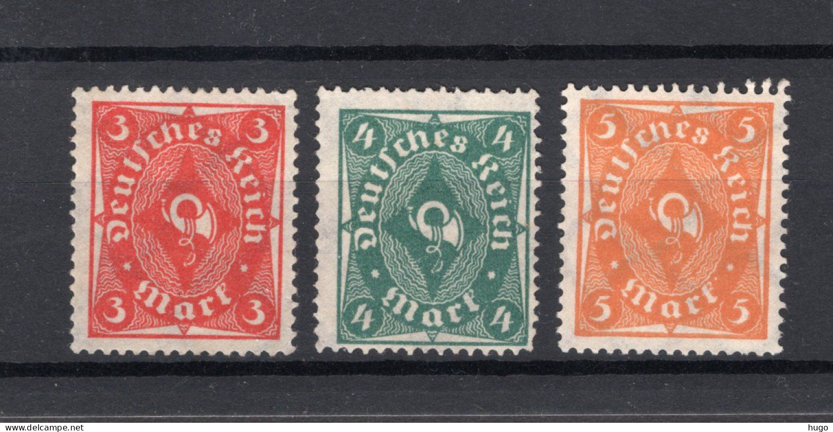 DEUTSCHES REICH Yt. 206/208 (*) Zonder Gom  - Unused Stamps