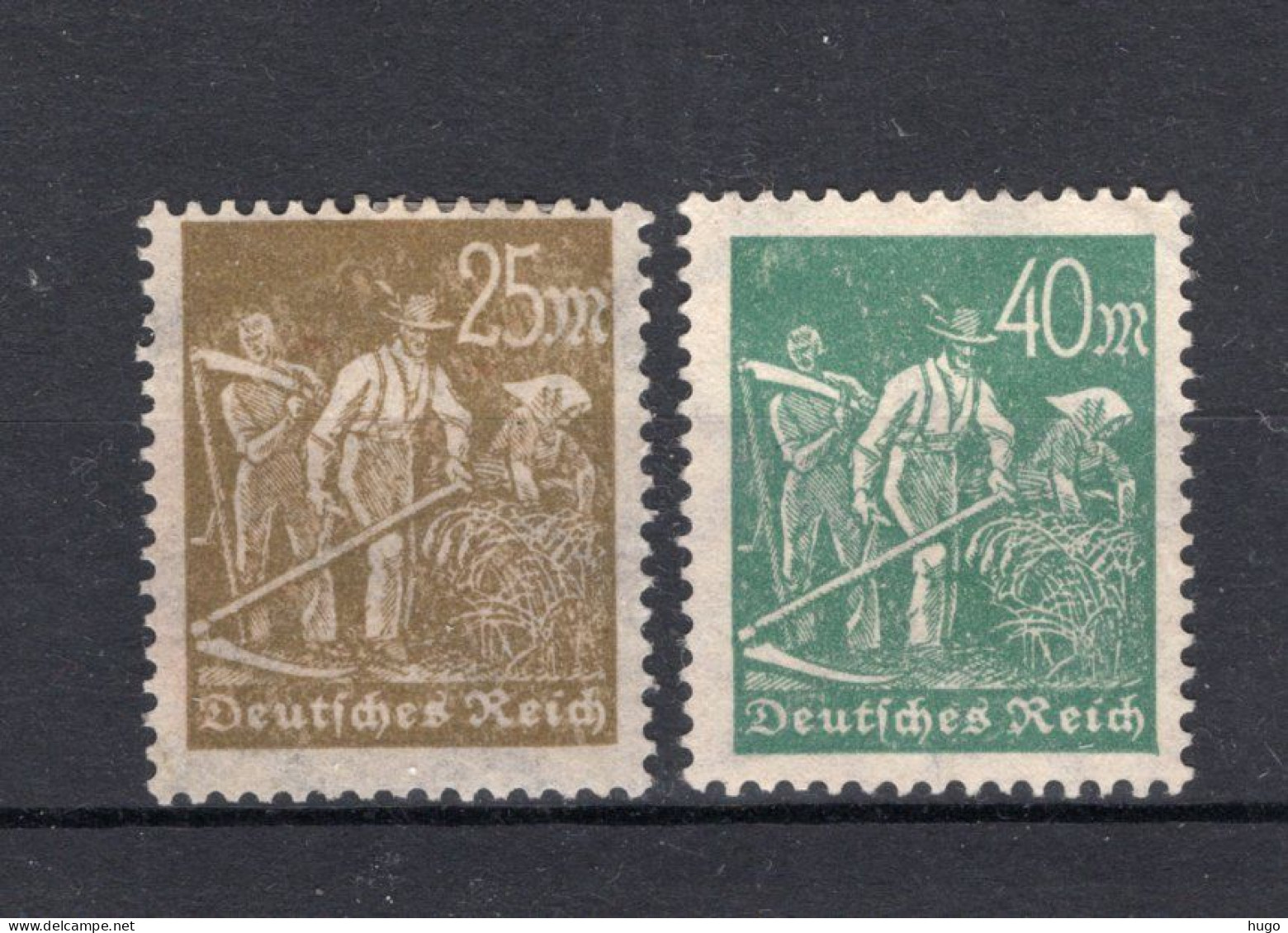 DEUTSCHES REICH Yt. 179/180 (*) Zonder Gom  - Unused Stamps
