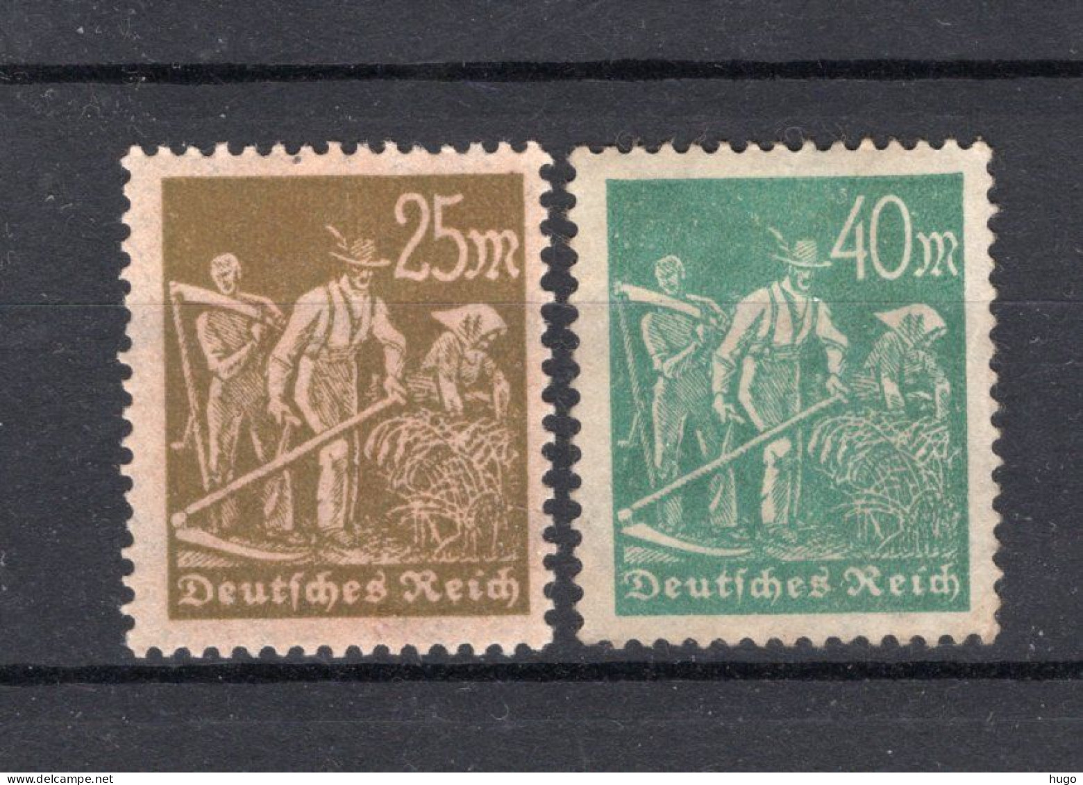 DEUTSCHES REICH Yt. 179/180 (*) Zonder Gom -1 - Unused Stamps
