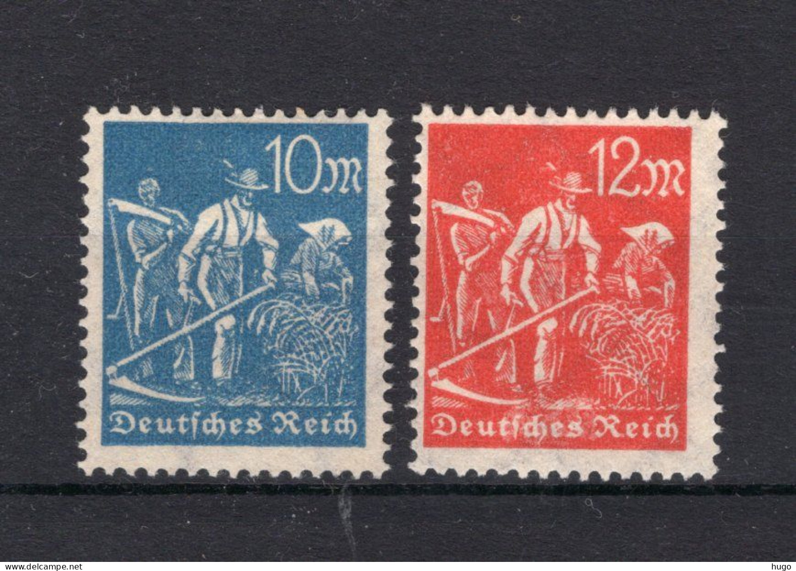 DEUTSCHES REICH Yt. 176/177 (*) Zonder Gom  - Unused Stamps
