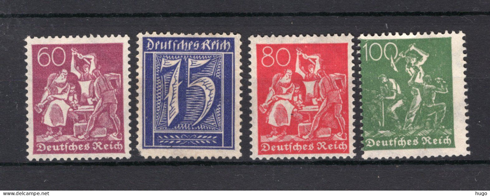 DEUTSCHES REICH Yt. 167/170 (*) Zonder Gom  - Neufs