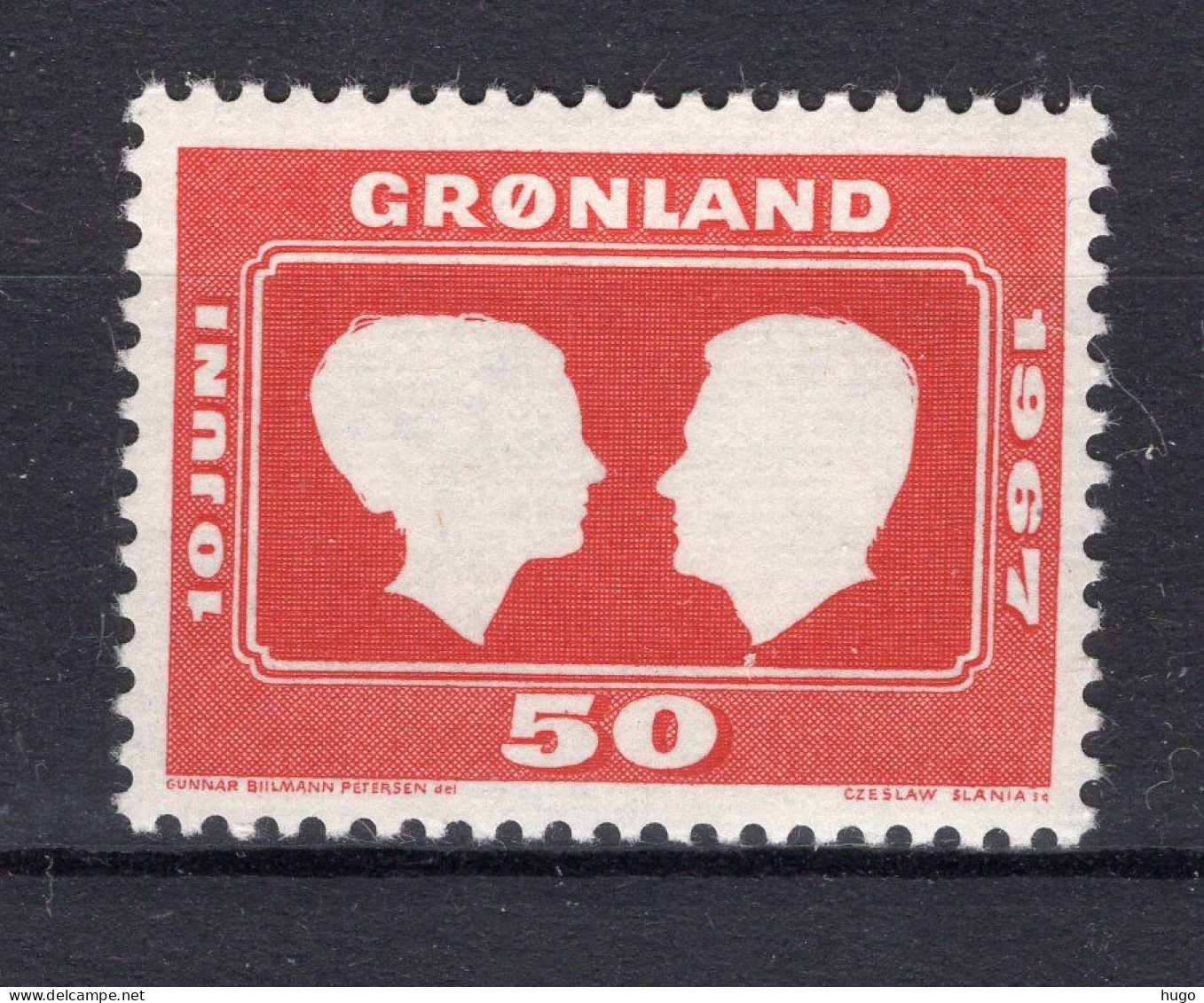 DENEMARKEN-GROENLAND 59 MNH 1967 -4 - Neufs