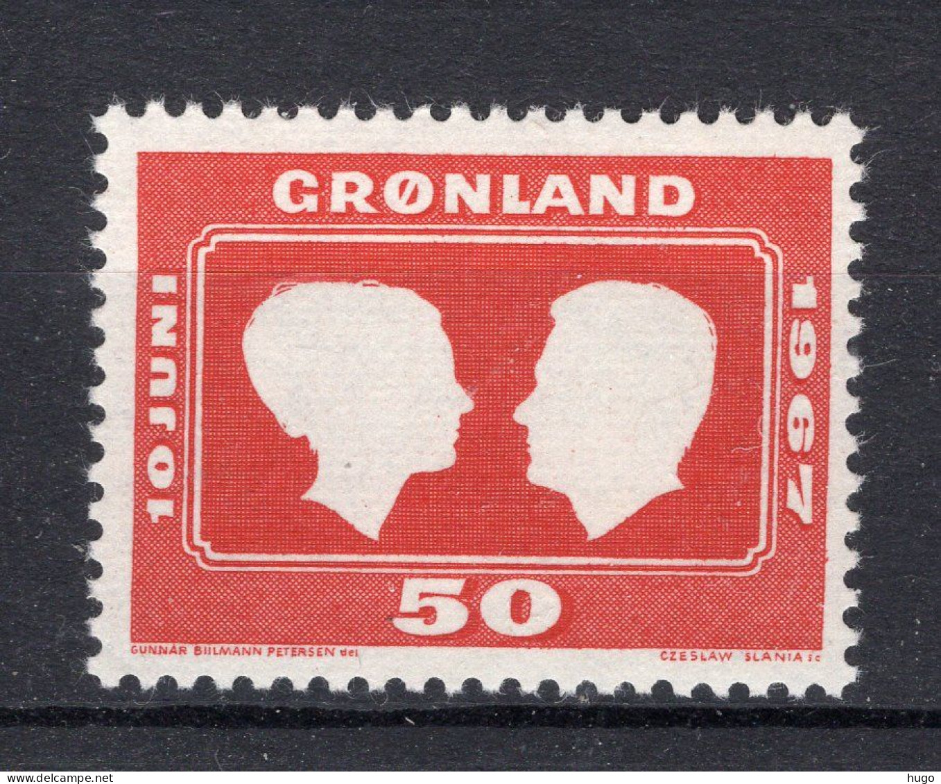 DENEMARKEN-GROENLAND 59 MNH 1967 -6 - Neufs