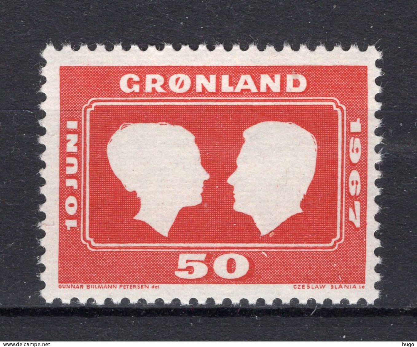 DENEMARKEN-GROENLAND 59 MNH 1967 - Unused Stamps