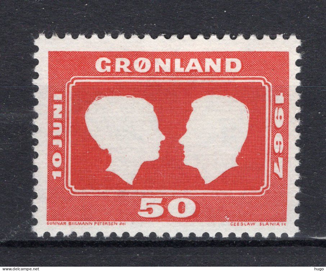 DENEMARKEN-GROENLAND 59 MNH 1967 -1 - Unused Stamps