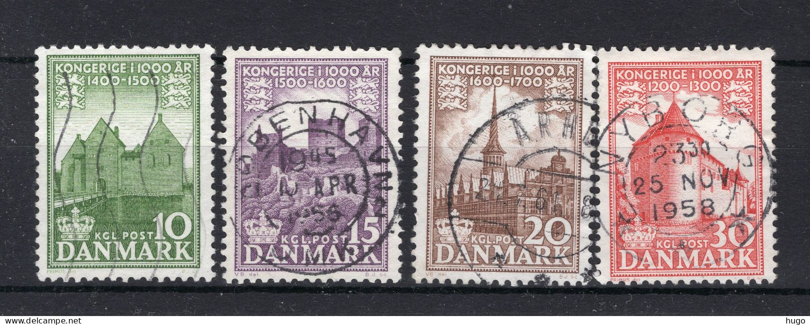 DENEMARKEN Yt. 353/356° Gestempeld 1954-1955 - Oblitérés