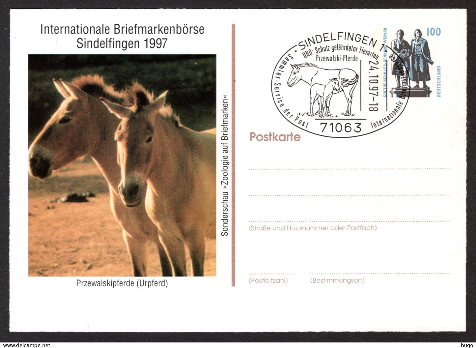 DUITSLAND Internationale Briefmarkenbörse Sindelfingen 1997 - Illustrated Postcards - Mint