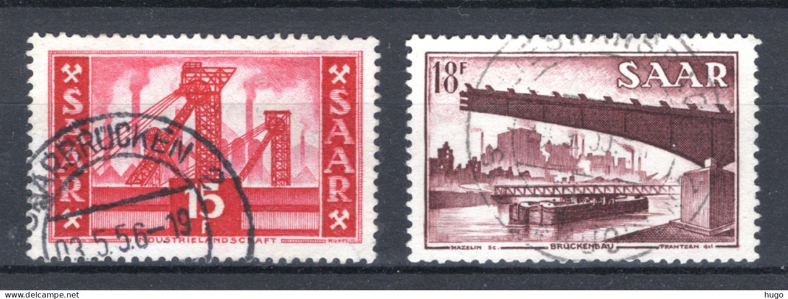 SAAR Yt. 337/338° Gestempeld 1954-1955 - Used Stamps