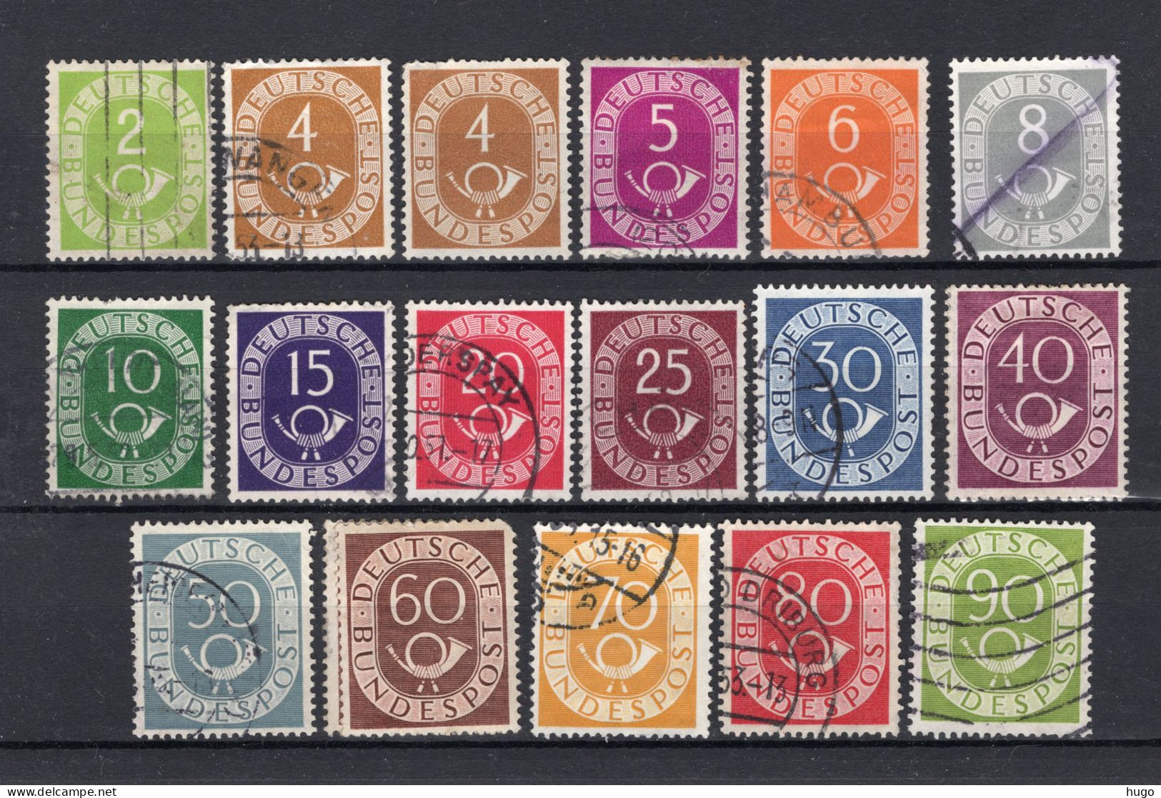 DUITSLAND Yt. 9/24° Gestempeld 1951-1952 - Used Stamps