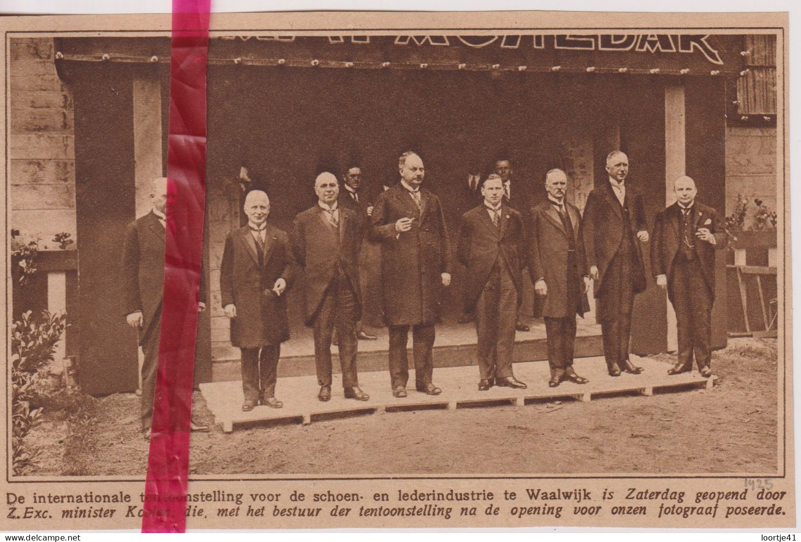 Waalwijk - Opening Tentoonstelling Schoenen & Leder - Orig. Knipsel Coupure Tijdschrift Magazine - 1925 - Ohne Zuordnung