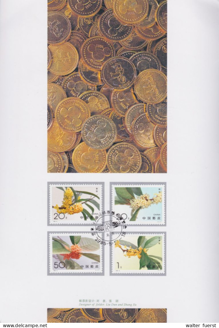 CHINA 1995-19, "BEIJING 1995", Folder Complete With All S/s + Cinderellas  - Blocs-feuillets