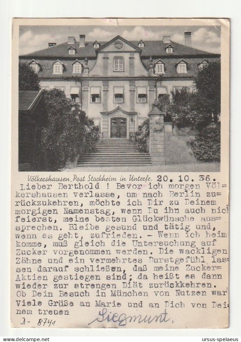 KARTE VON VÖLKERSHAUSEN AN BERTHOLD SCHENK GRAF VON STAUFFENBERG 1936 - Autres & Non Classés