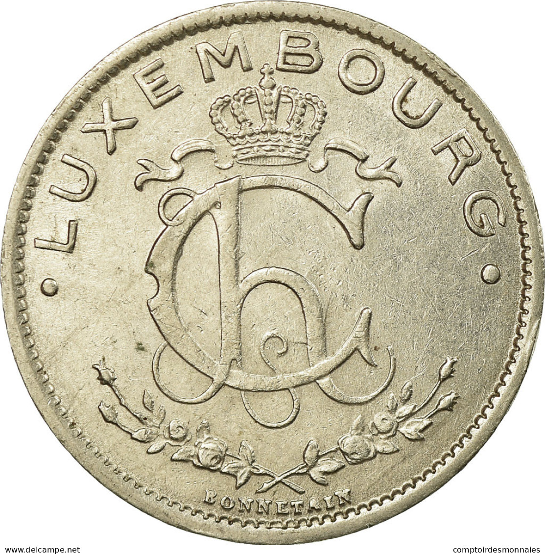 Monnaie, Luxembourg, Charlotte, Franc, 1935, TTB, Nickel, KM:35 - Luxembourg