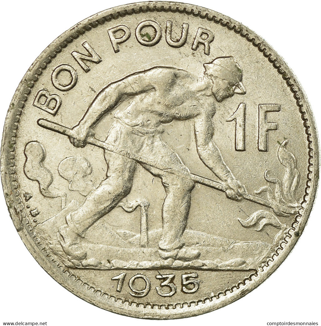 Monnaie, Luxembourg, Charlotte, Franc, 1935, TTB, Nickel, KM:35 - Luxembourg