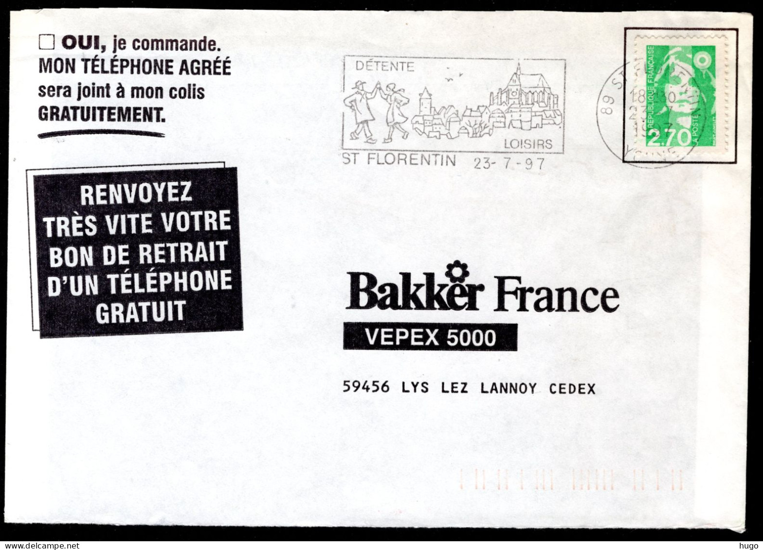 FRANKRIJK Yt. 3005 Brief 1996 - Covers & Documents